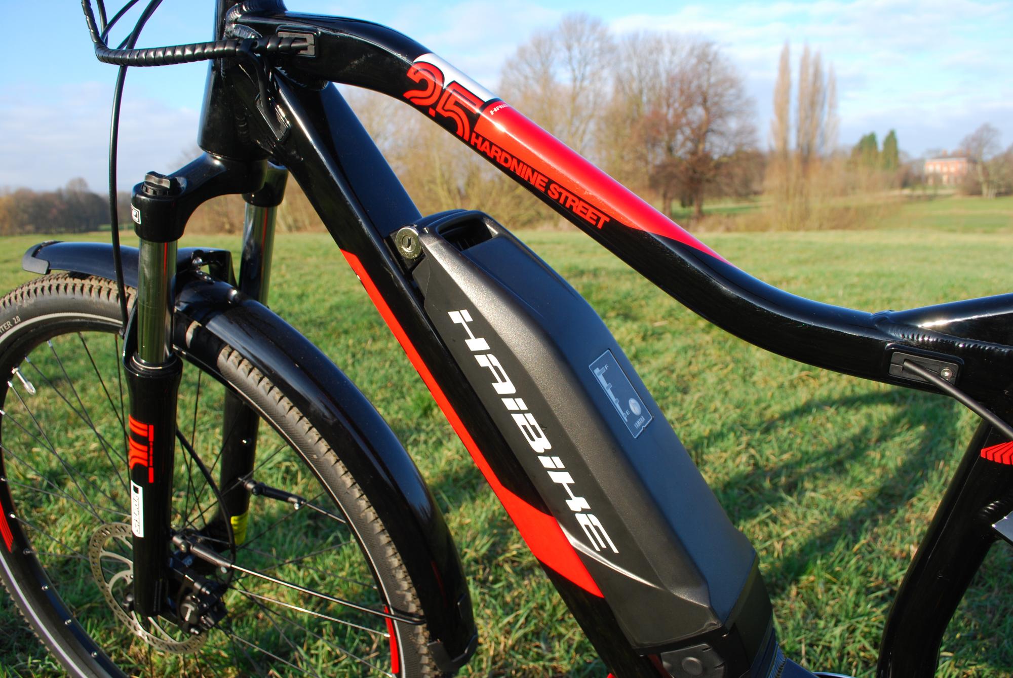 Downtube mounted battery on a Haibike