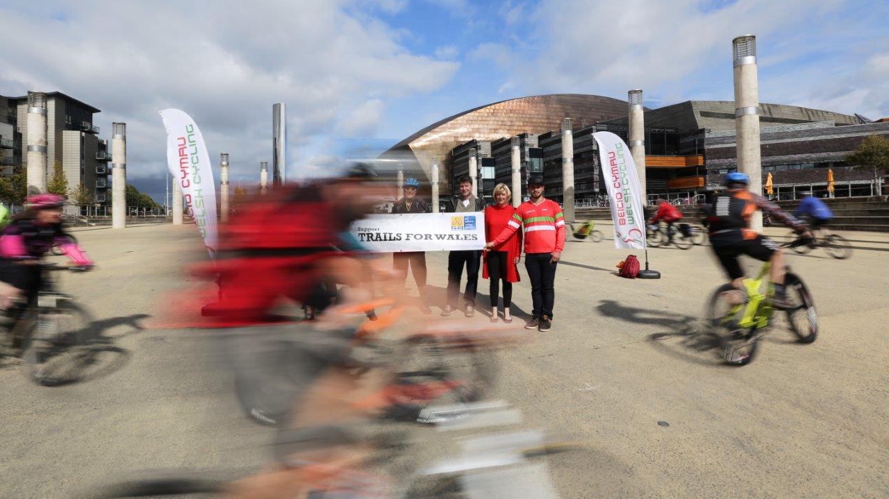 Supporters for Trails for Wales in Cardiff