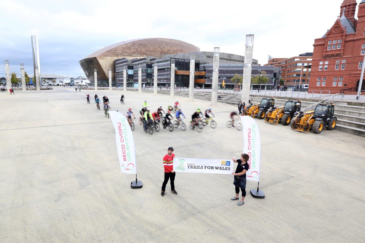 Supporters for Trails for Wales in Cardiff