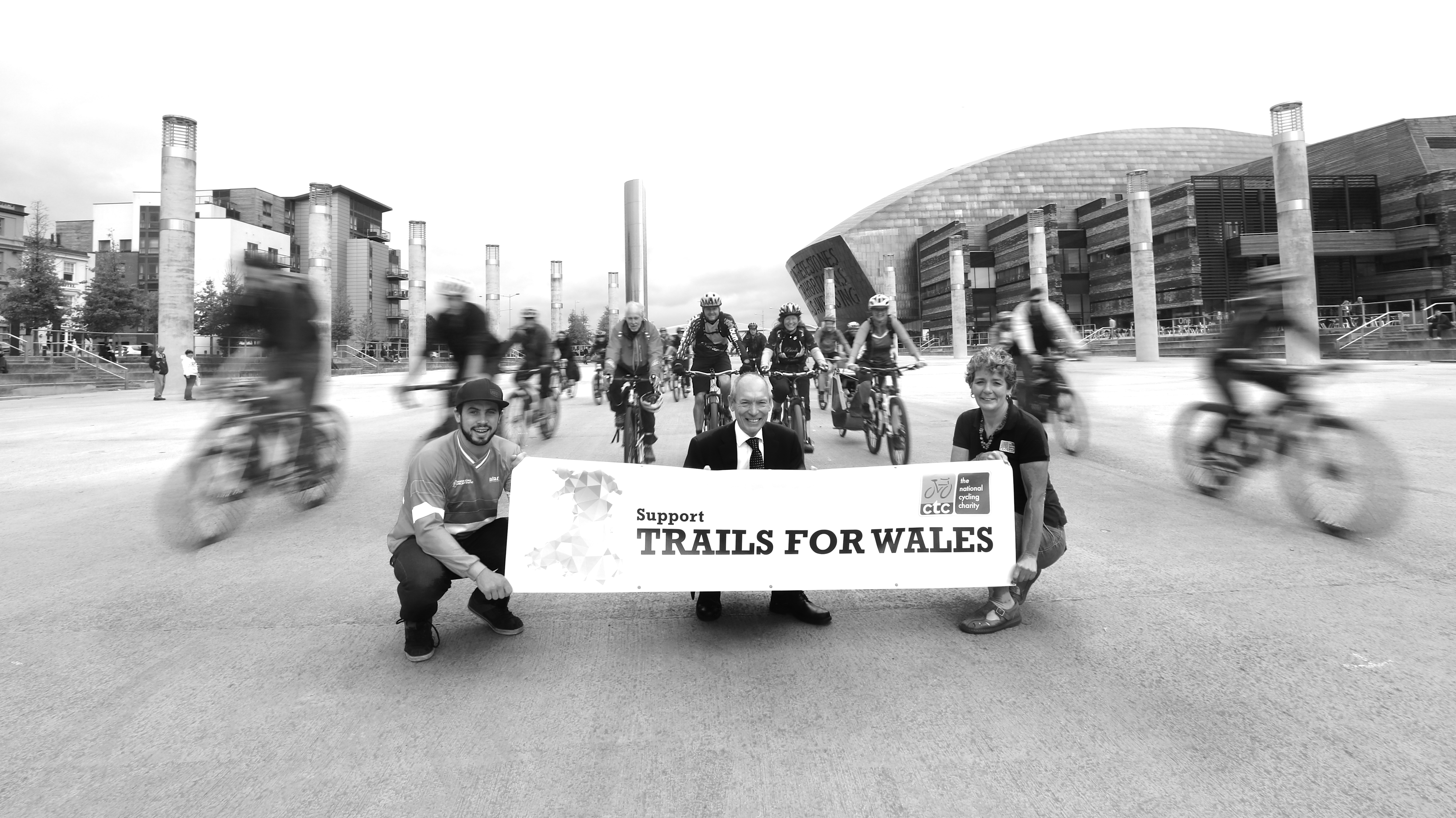 Supporters for Trails for Wales in Cardiff