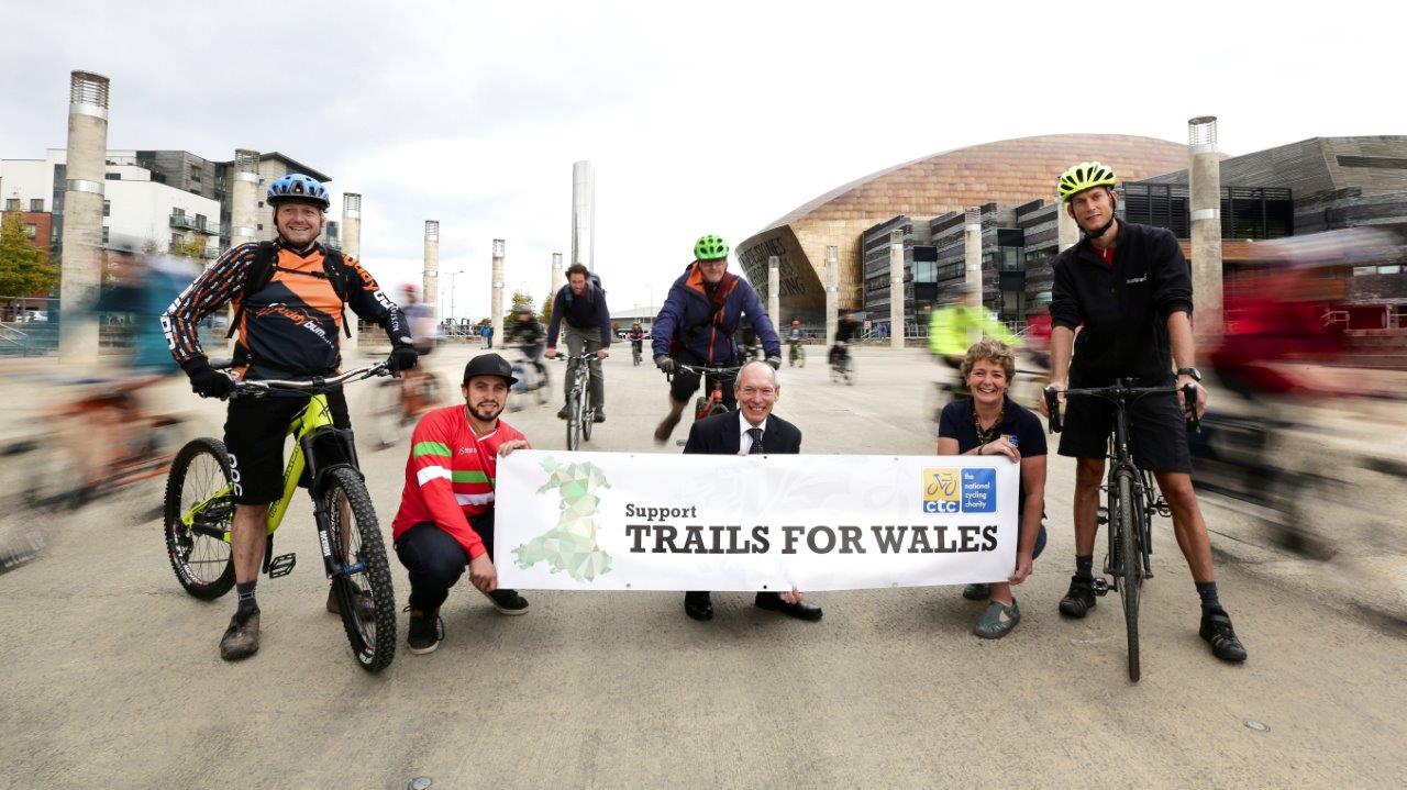 Supporters for Trails for Wales in Cardiff