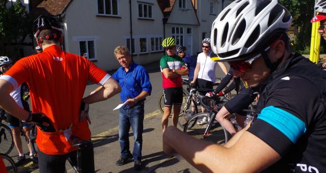 Mark Waters starting the Tour of the Hills 100-km ride he organises