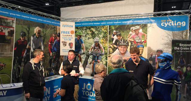 Cycling UK stand at the London Bike Show 