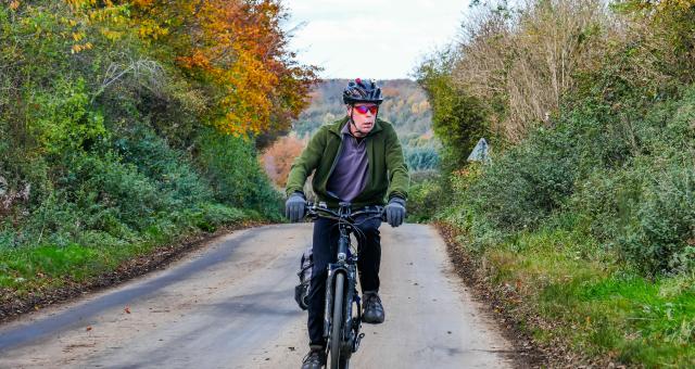 Neil out on his ebike. Credit: Stuart Threlfall