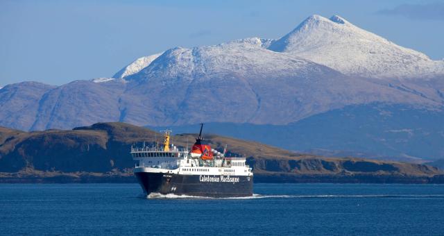 Caledonian MacBrayne ferry with Isle of Mull