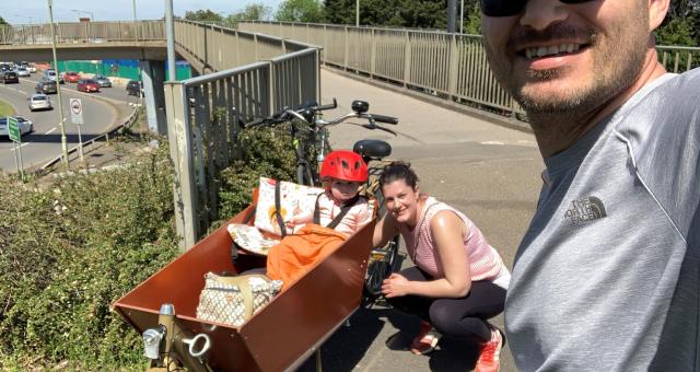 The McSparron family on Rhubarb Bridge