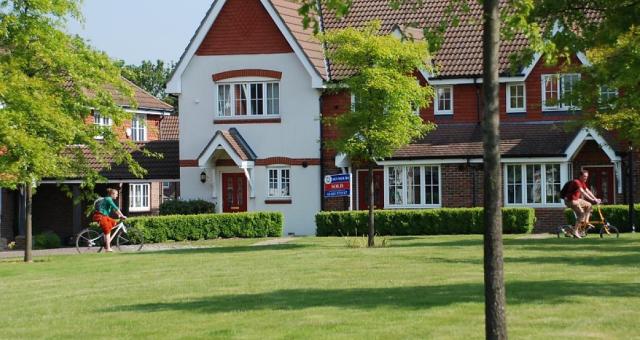 Cycling in a new housing development