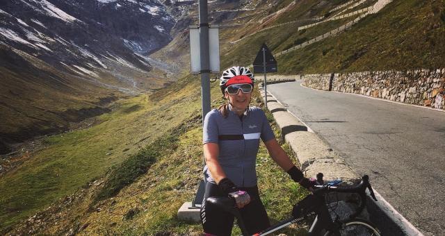 Jen Lewis inspired by the Stelvio pass cycling in Italy