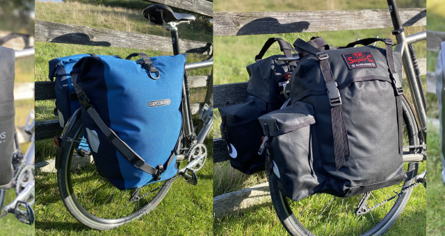 Composite image of four panniers